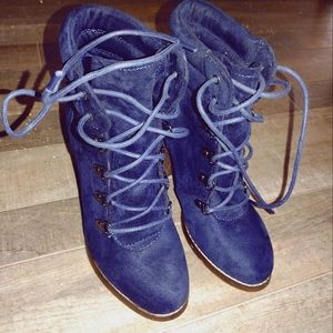 Navy booties